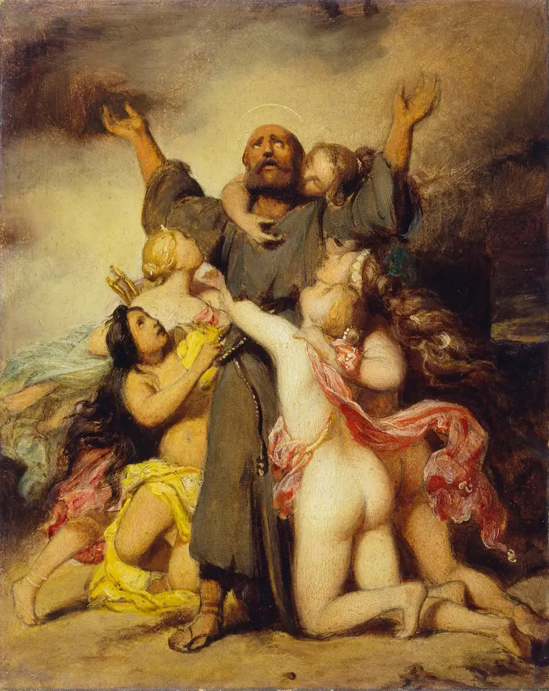 Den helige Antonius frestelse av Paul Delaroche
