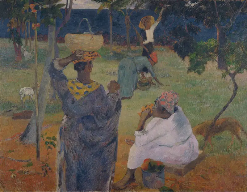 Unter den Mangobäumen auf Martinique von Paul Gauguin