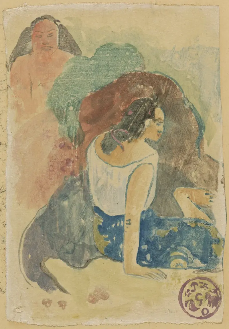 Arearea no Varua Ino (Djävulens ord) av Paul Gauguin