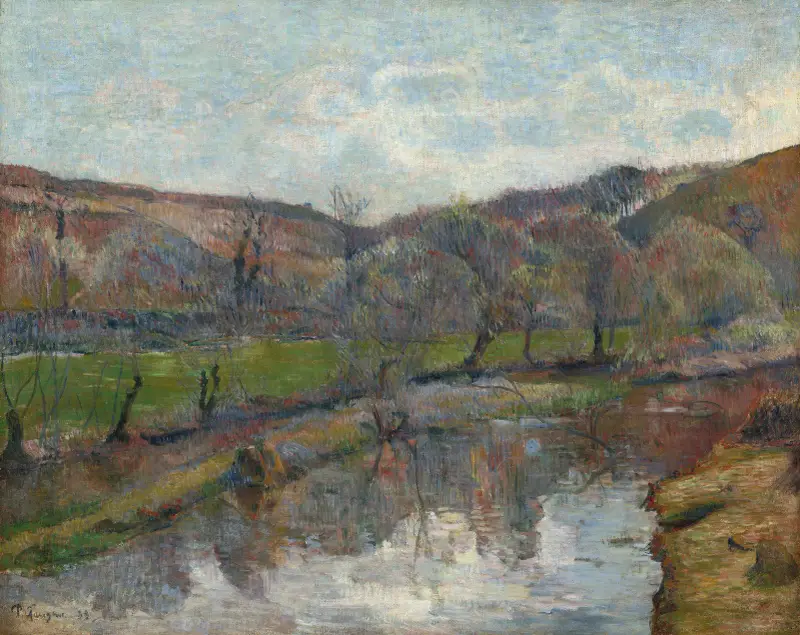 Bretonische Landschaft, 1888 von Paul Gauguin