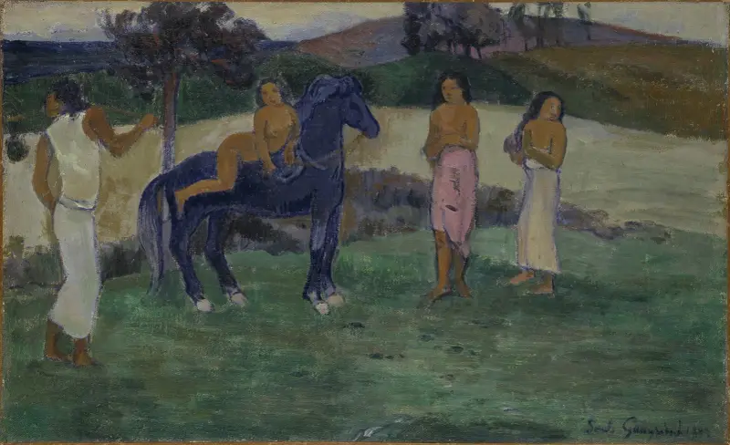 Kompozycja z figurami i koniem, Paul Gauguin
