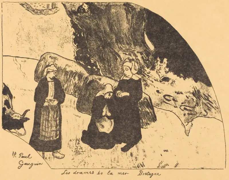 Havets dramer, Bretagne av Paul Gauguin