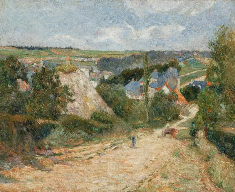 Infarten till byn Osny av Paul Gauguin