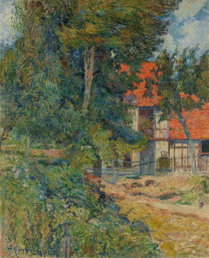 Stall nära Dieppe II av Paul Gauguin