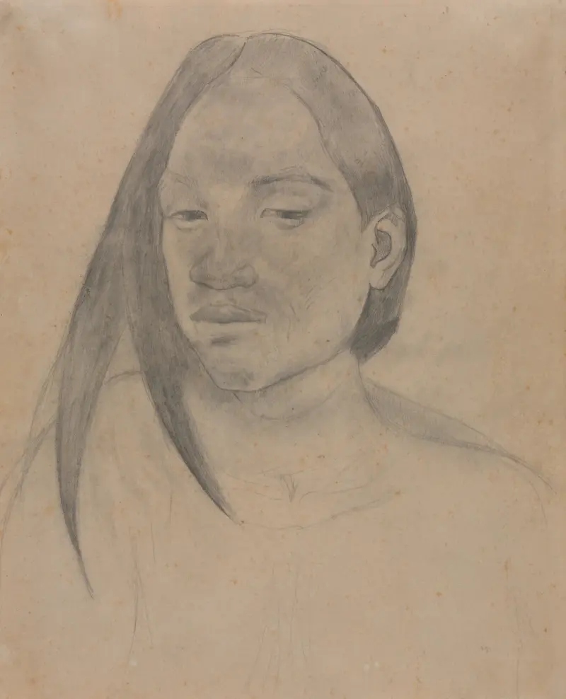 Huvud av en tahitisk kvinna, 1891 av Paul Gauguin