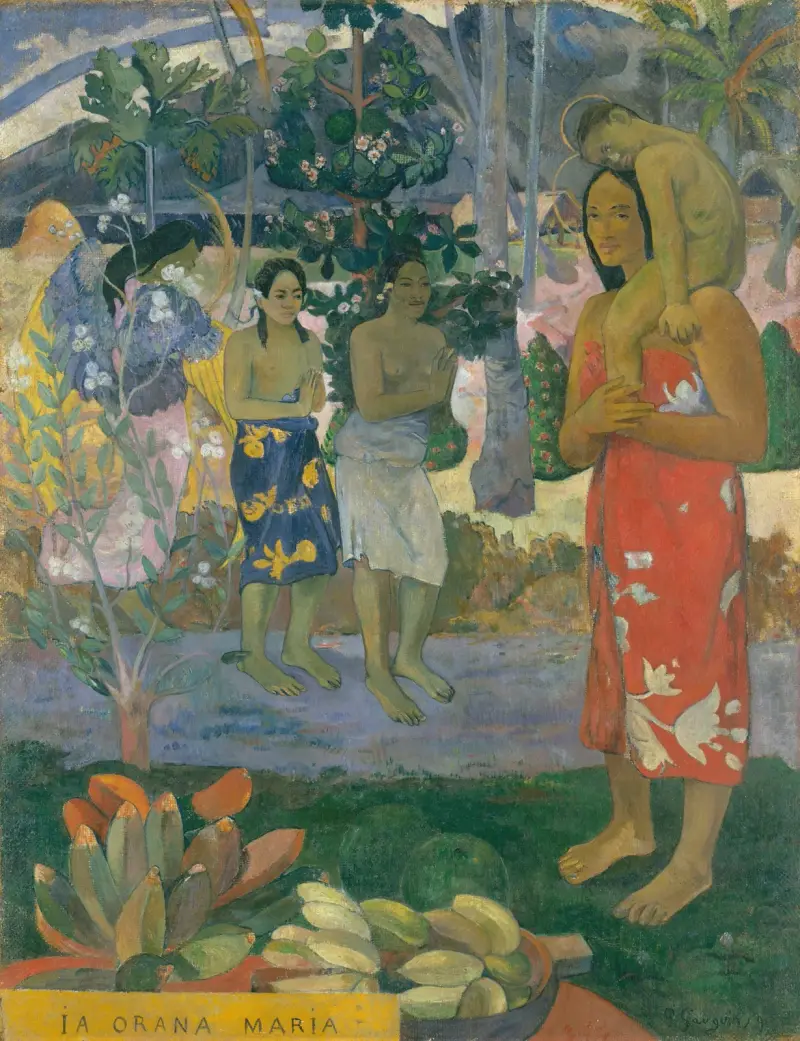 Var hälsad, Maria, 1891 av Paul Gauguin