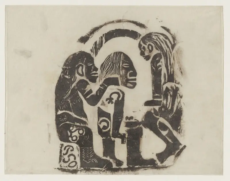 Der Götze mit der Perle von Paul Gauguin