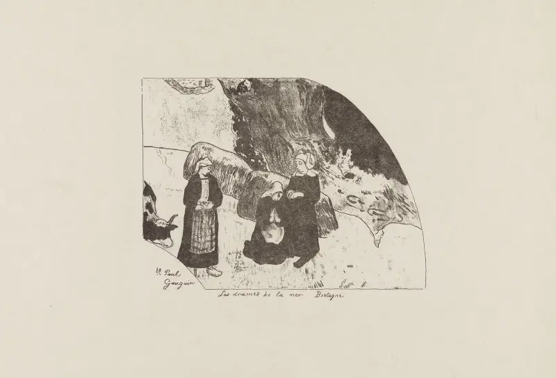 Mořská dramata, Bretagne, Paul Gauguin