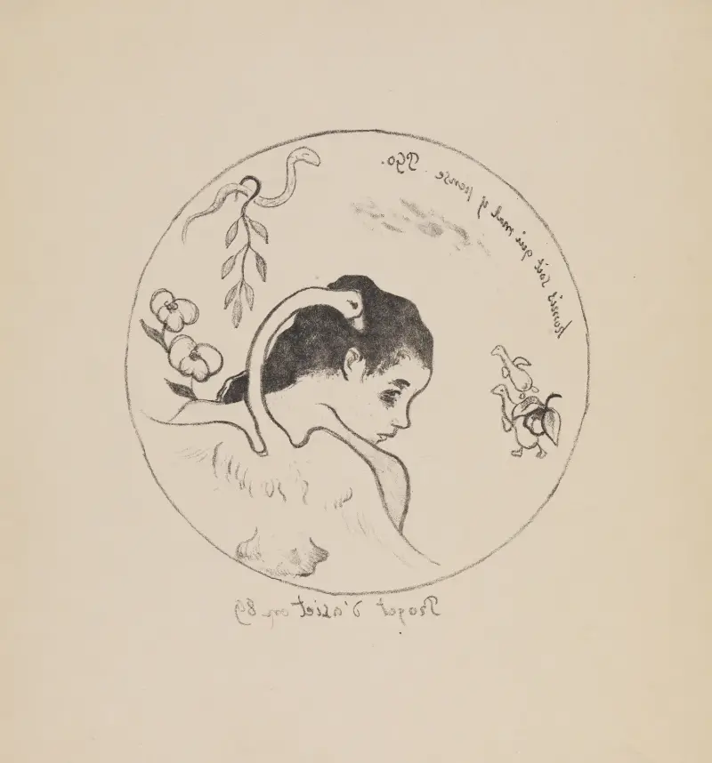 Projet d’assiette av Paul Gauguin