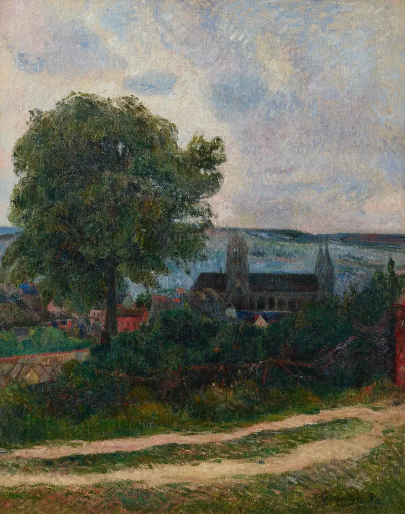 Rouen, kyrkan Saint-Ouen av Paul Gauguin