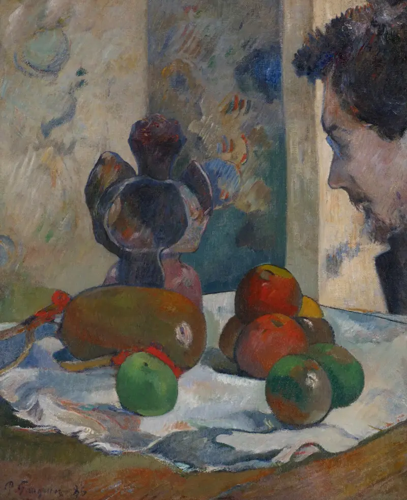Still Life With Profile Of Laval av Paul Gauguin