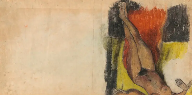 Studie till Aita tamari vahine Judith te parari II av Paul Gauguin
