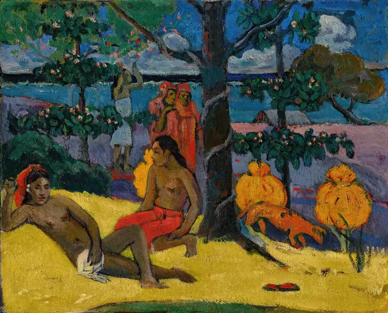 Drottningen – Kvinnan med mangofrukterna av Paul Gauguin