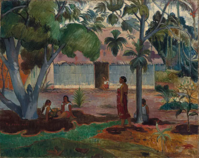 The Large Tree av Paul Gauguin