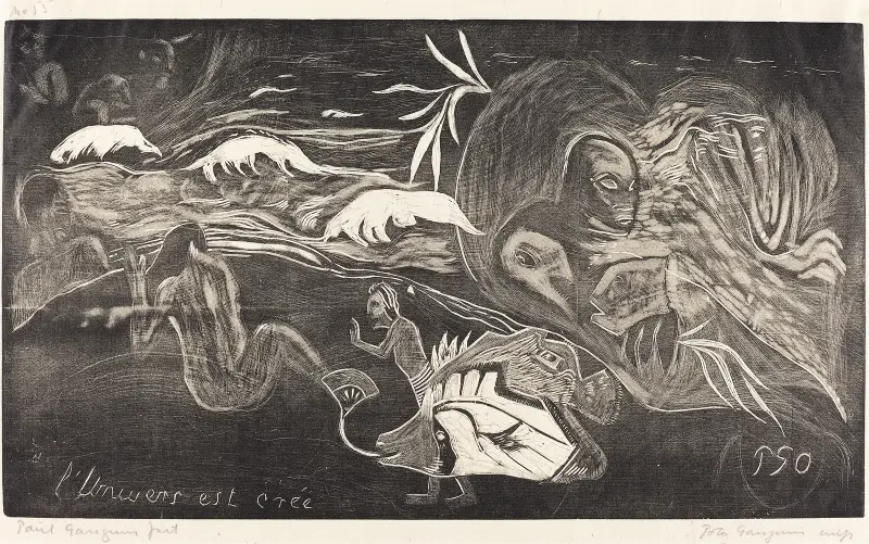 The Universe is Created (L’Univers est cree) II av Paul Gauguin