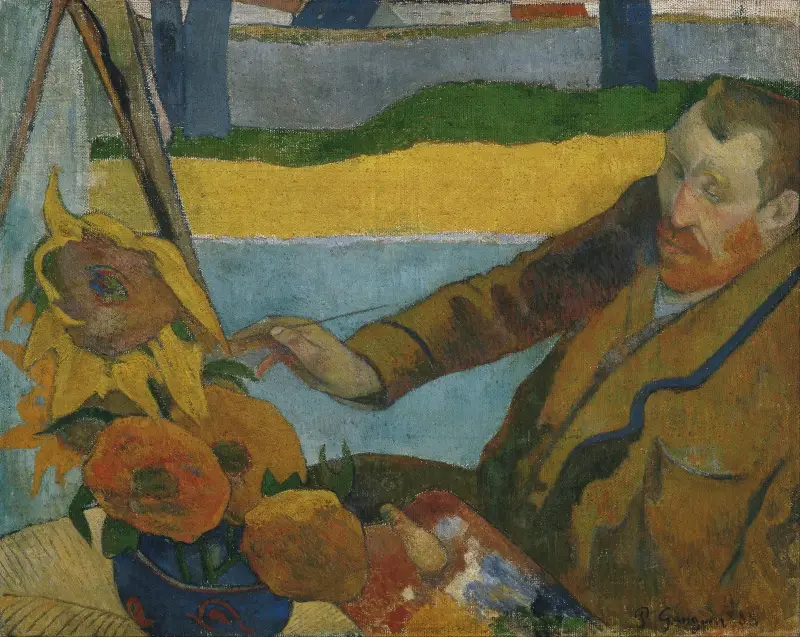 Vincent van Gogh målar solrosor av Paul Gauguin