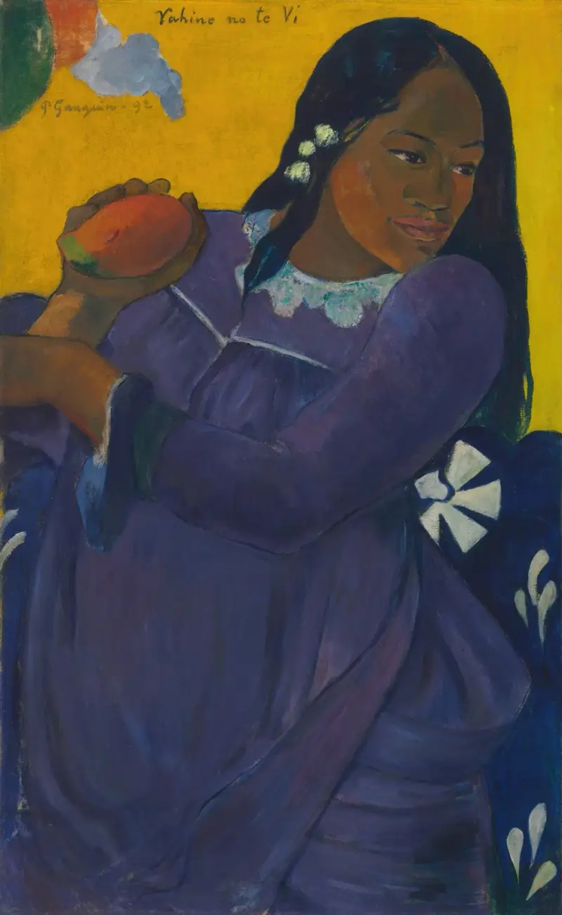 Woman with Mango av Paul Gauguin