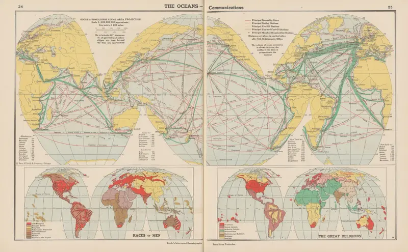 Die Ozeane; Kommunikation von John Paul Goode