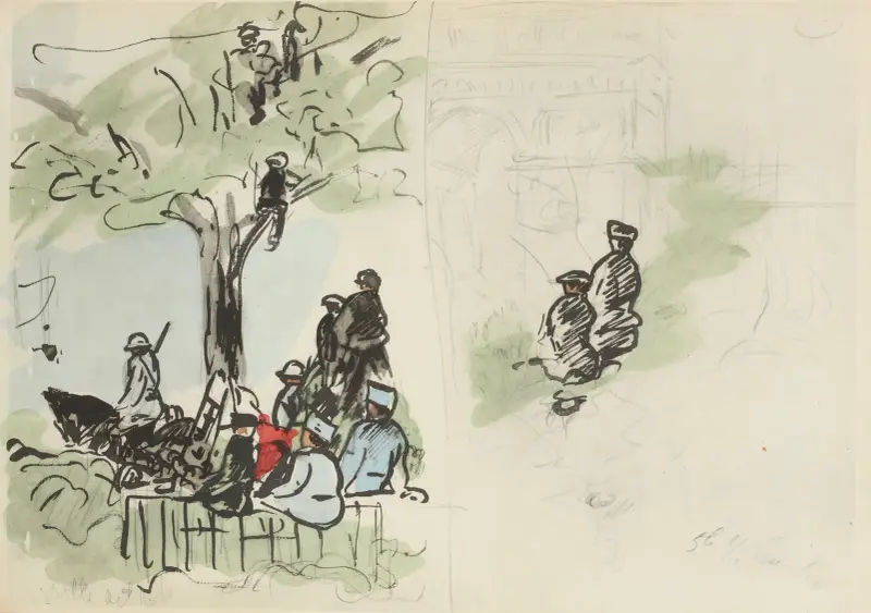 14 juli 1919, Place de l'Étoile vid hörnet av Champs-Élysées, klockan fem på morgonen, 1919 – nr 2 av Paul Goute