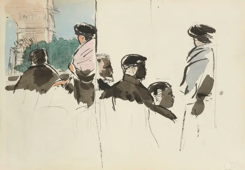14 juli 1919, Place de l'Étoile vid hörnet av Champs-Élysées, klockan fem på morgonen, 1919 – nr 4 av Paul Goute