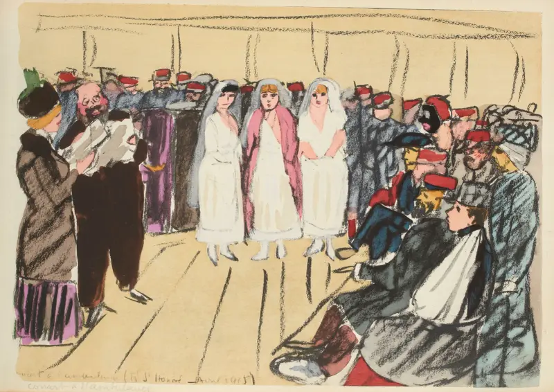 Konsert på ambulansen, april 1915 av Paul Goute