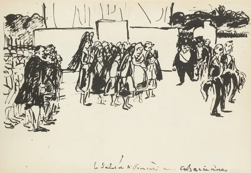 Paraden den 14 juli 1919: M. Poincarés hälsning till alsaciskorna av Paul Goute