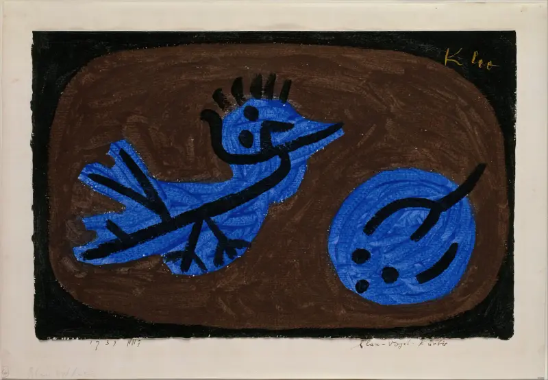 Niebieski ptak i dynia, Paul Klee