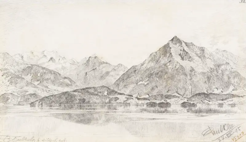 Blümlisalp från Hilterfingen av Paul Klee
