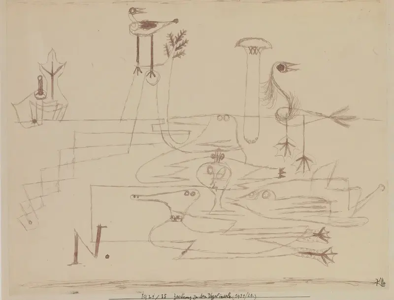 Drawing For Bird Islands av Paul Klee