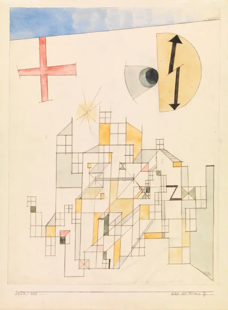 Huset tillhörande firma Z av Paul Klee