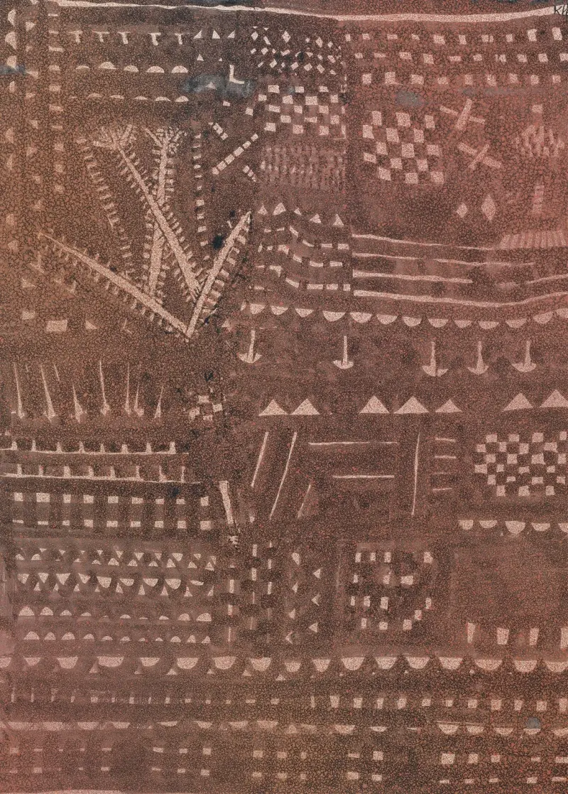 I stil med en lädertapet av Paul Klee