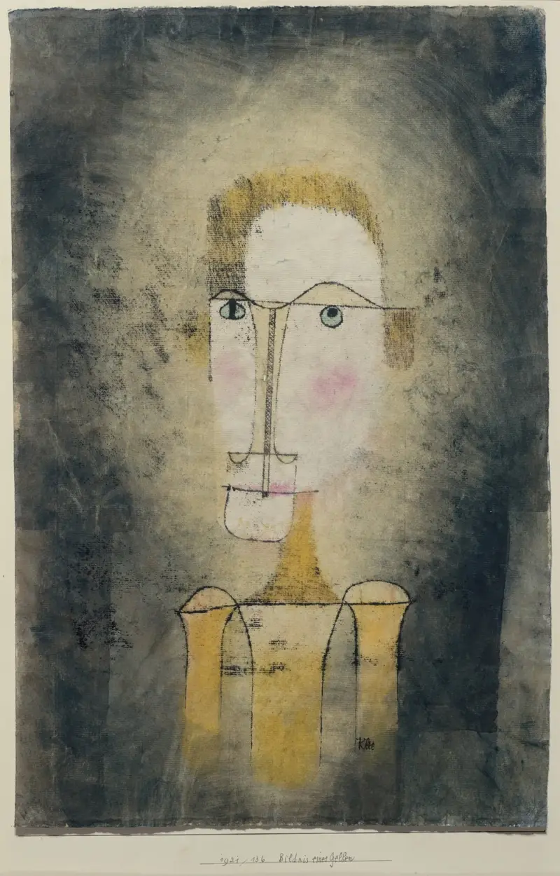 Porträtt av en gul man av Paul Klee