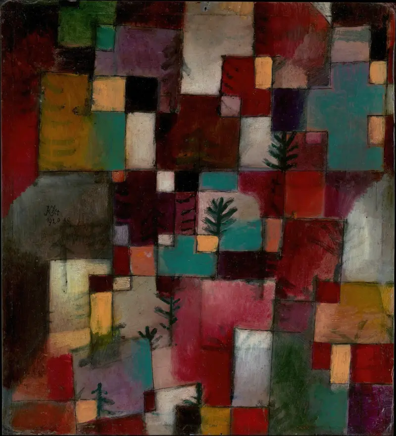 Rytmy czerwono-zielone i fioletowo-żółte, Paul Klee