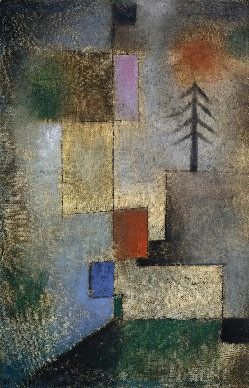 Liten bild av granar av Paul Klee