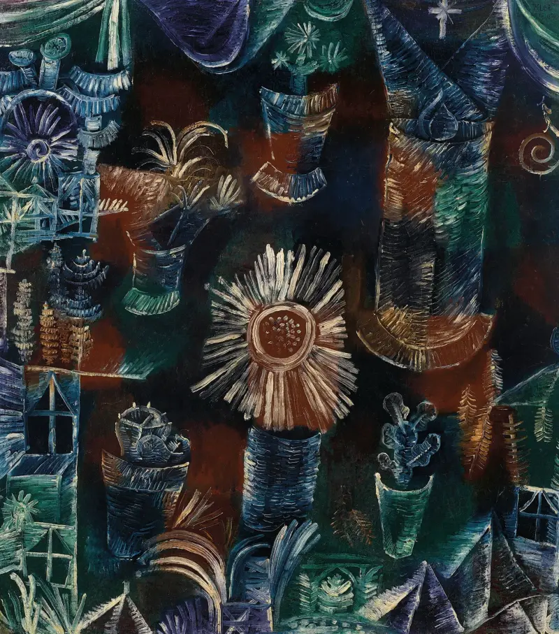 Stilleben mit der Distelblüte av Paul Klee