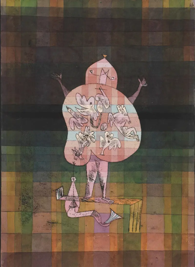 Ventriloquist and Crier in the Moor av Paul Klee