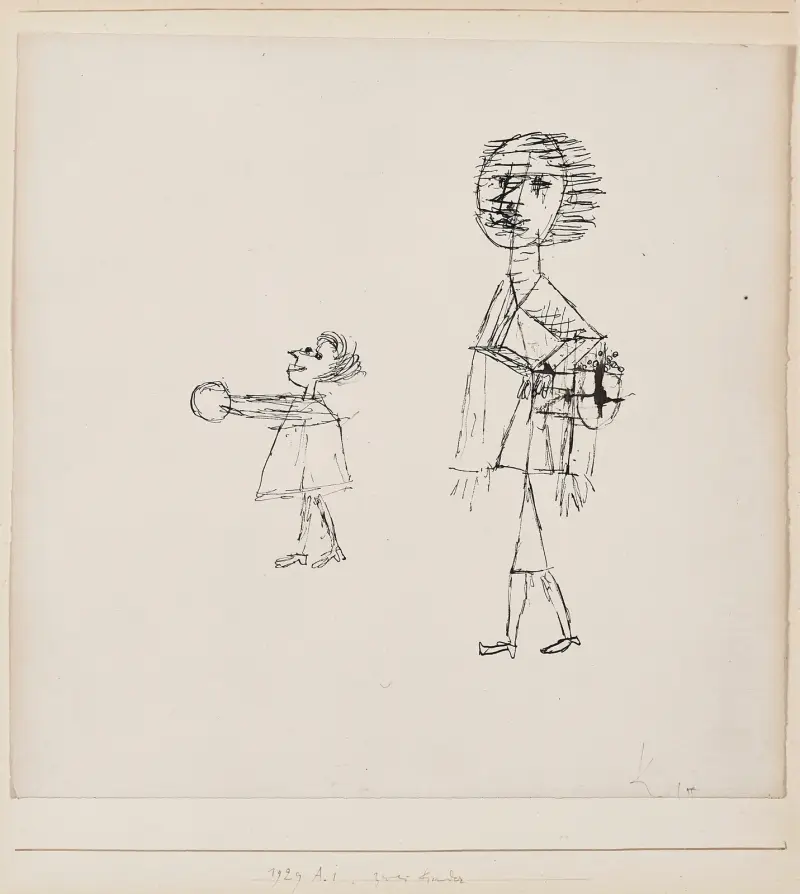 Zwei Kinder av Paul Klee