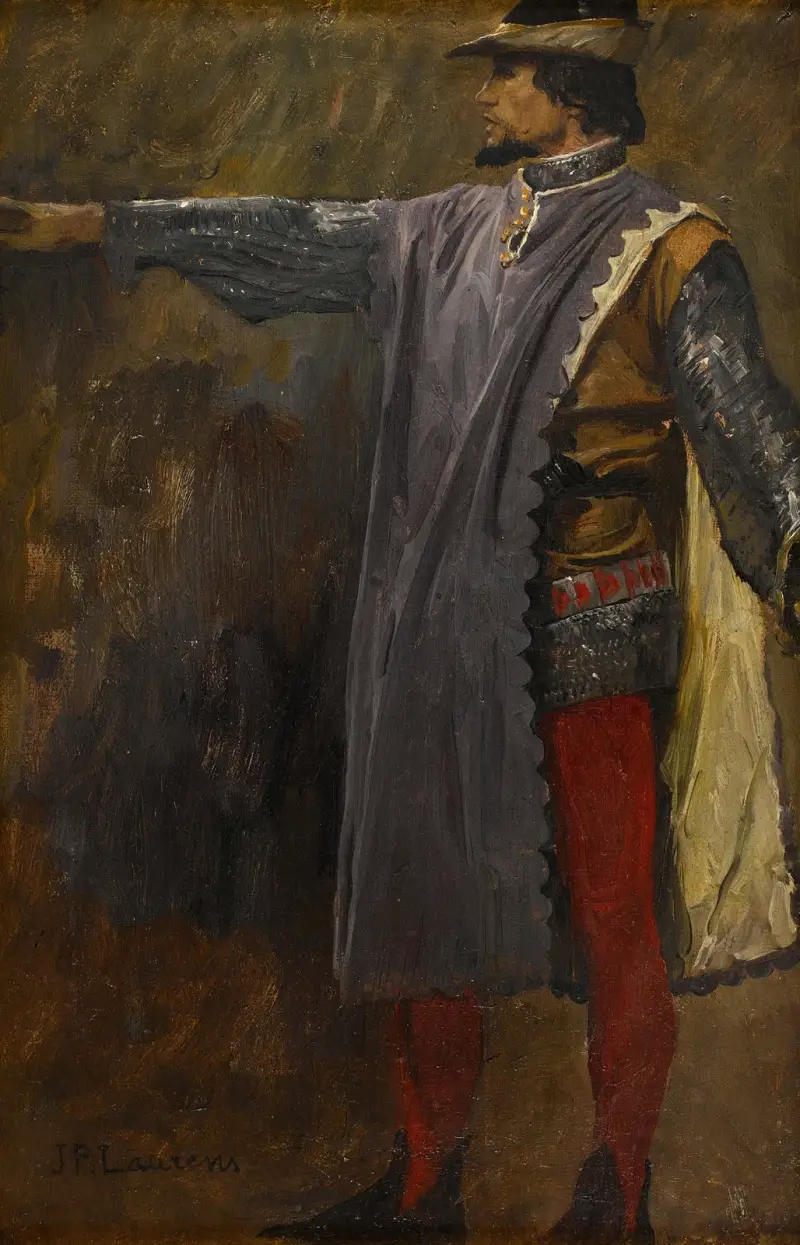 Étienne Marcel beschützt den Dauphin von Jean-Paul Laurens