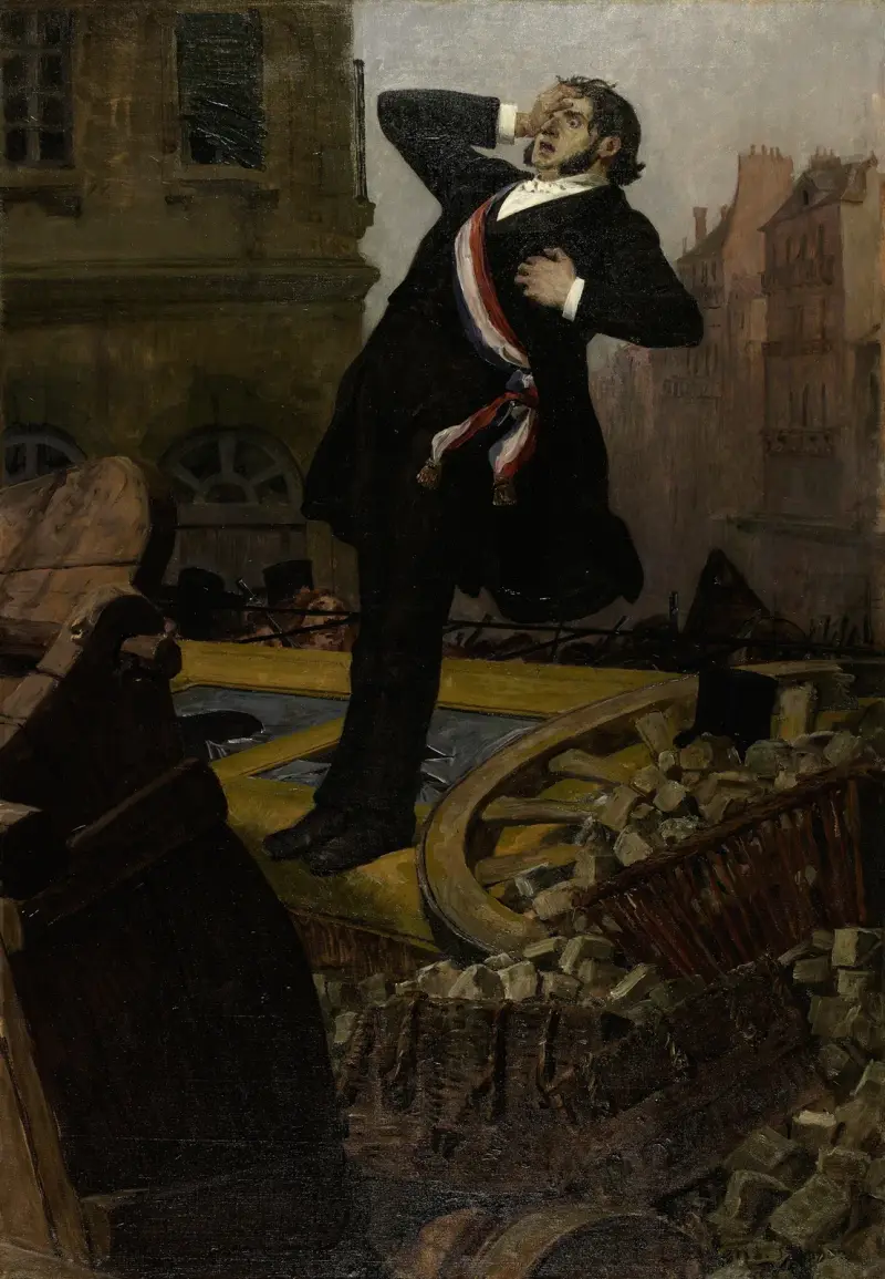 Ställföreträdaren Alphonse Baudins död den 3 december 1851 av Jean-Paul Laurens