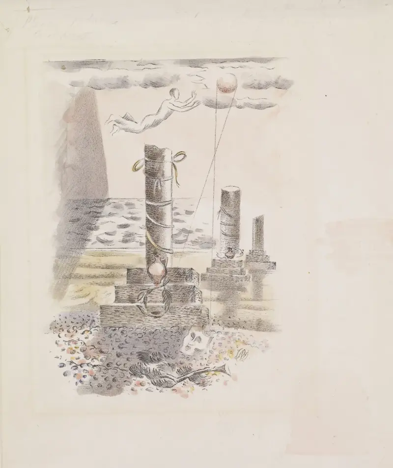 Design for Urne Buriall – Sorrow av Paul Nash