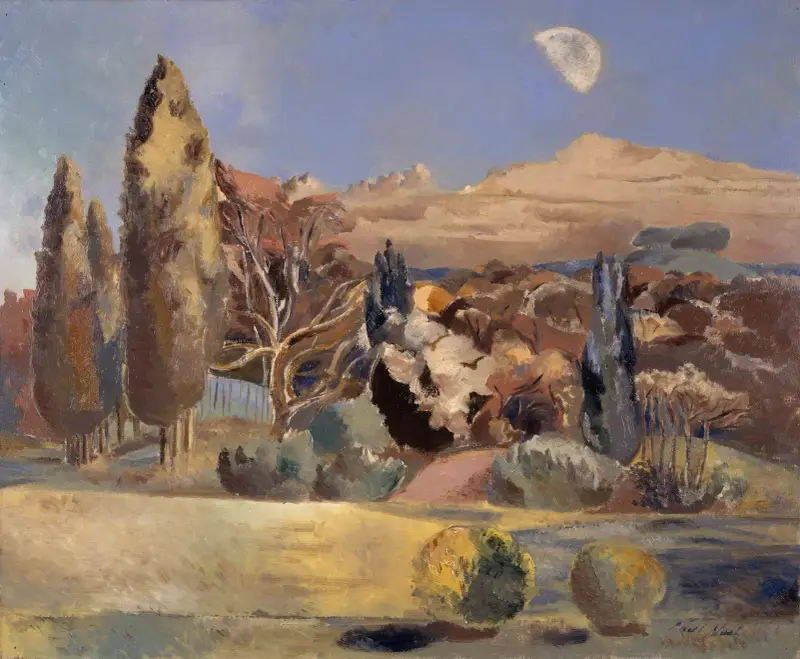 Landskap vid månens första kvarter av Paul Nash