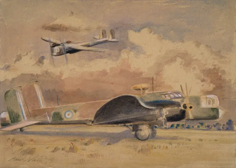 Whitley Bombers Sunning, Paul Nash
