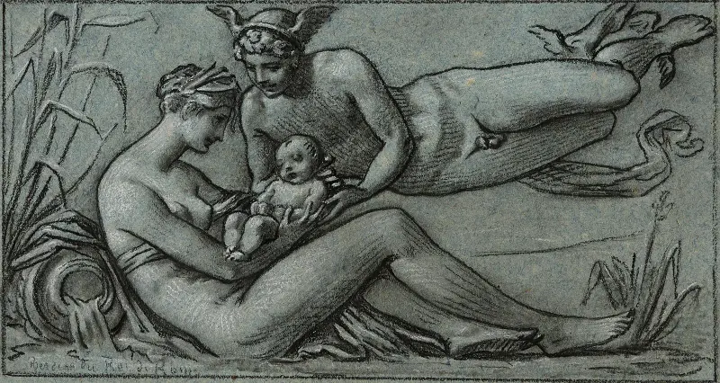 Seinen tar i sina armar barnet som gudarna anförtror henne av Pierre-Paul Prud'hon