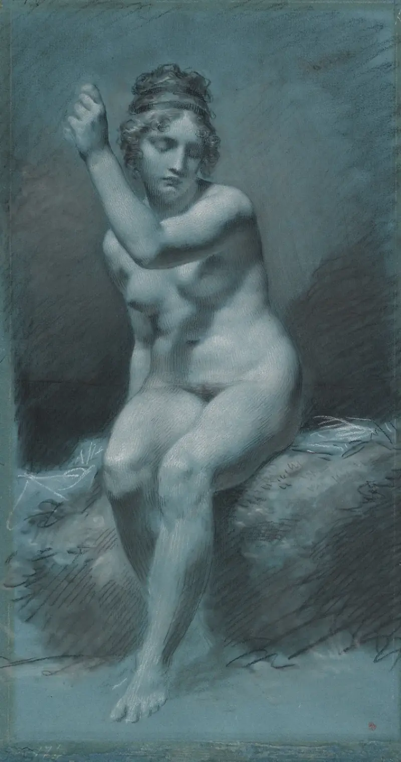 Studie av en kvinnlig nakenfigur av Pierre-Paul Prud'hon