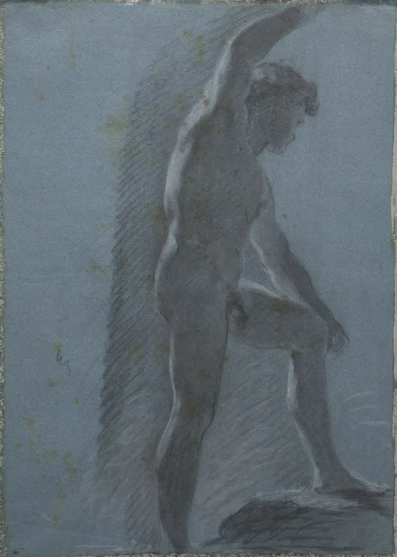 Studie av manlig nakenmodell, 1810 – nr 2 av Pierre-Paul Prud'hon