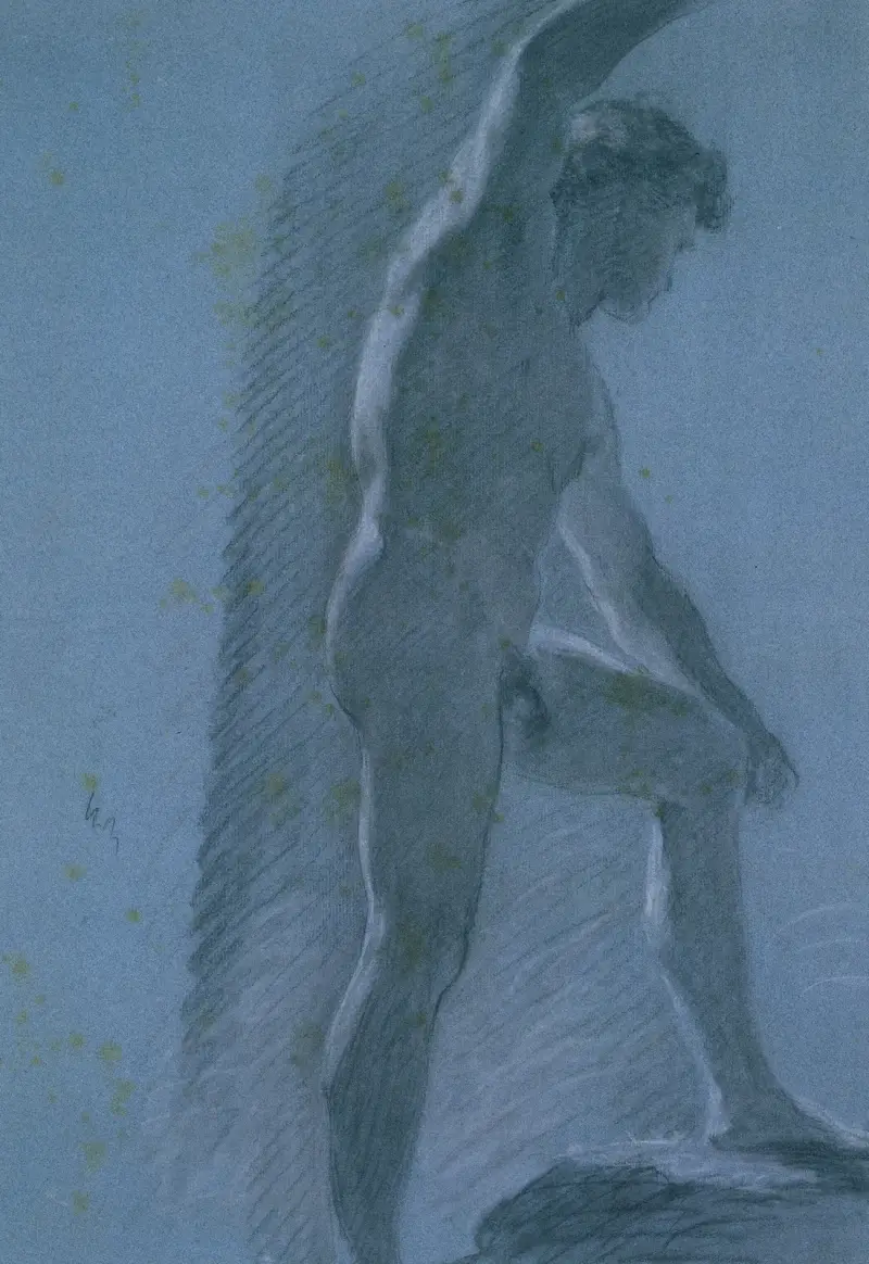 Studie eines männlichen Aktes (verso), 1810 – Nr. 1 von Pierre-Paul Prud'hon