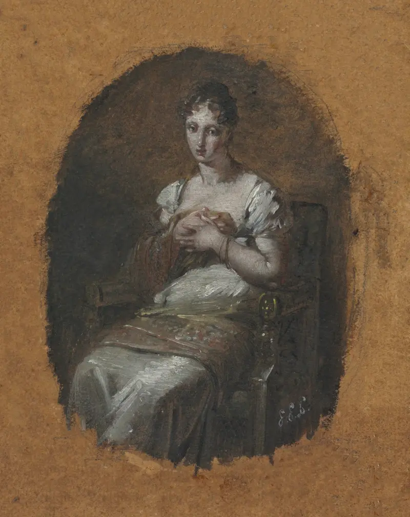 Ung kvinna sittande av Pierre-Paul Prud'hon