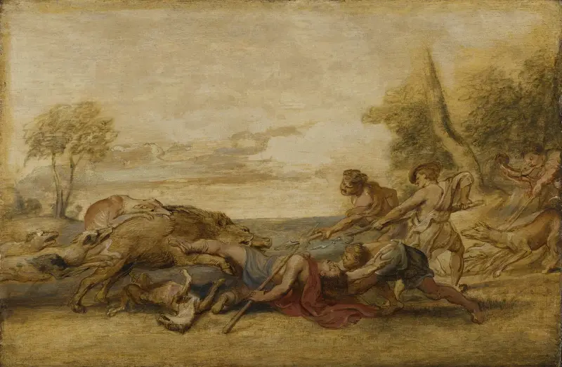 Death of Adonis av Peter Paul Rubens