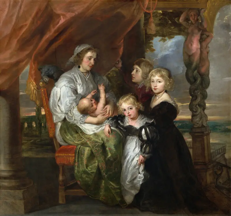 Deborah Kip, fru till Sir Balthasar Gerbier, och hennes barn av Peter Paul Rubens