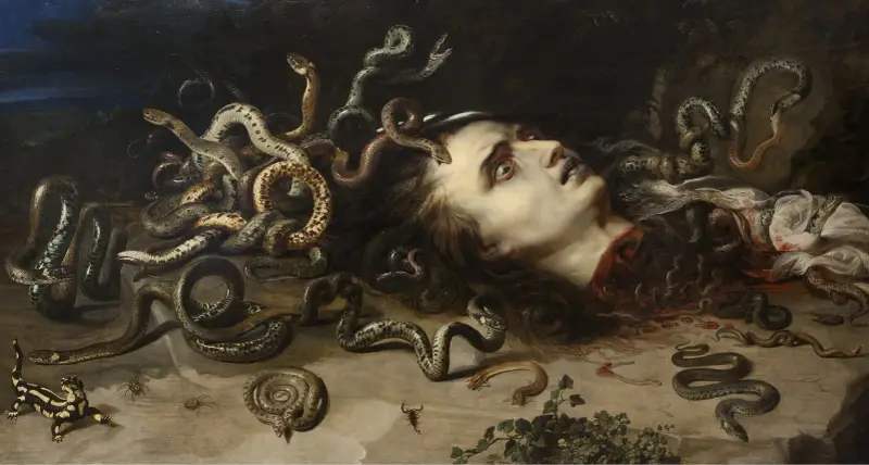 Medusas huvud av Peter Paul Rubens